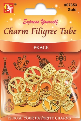 BRAID JEWELRY CHARMS-PEACE - GOLD 